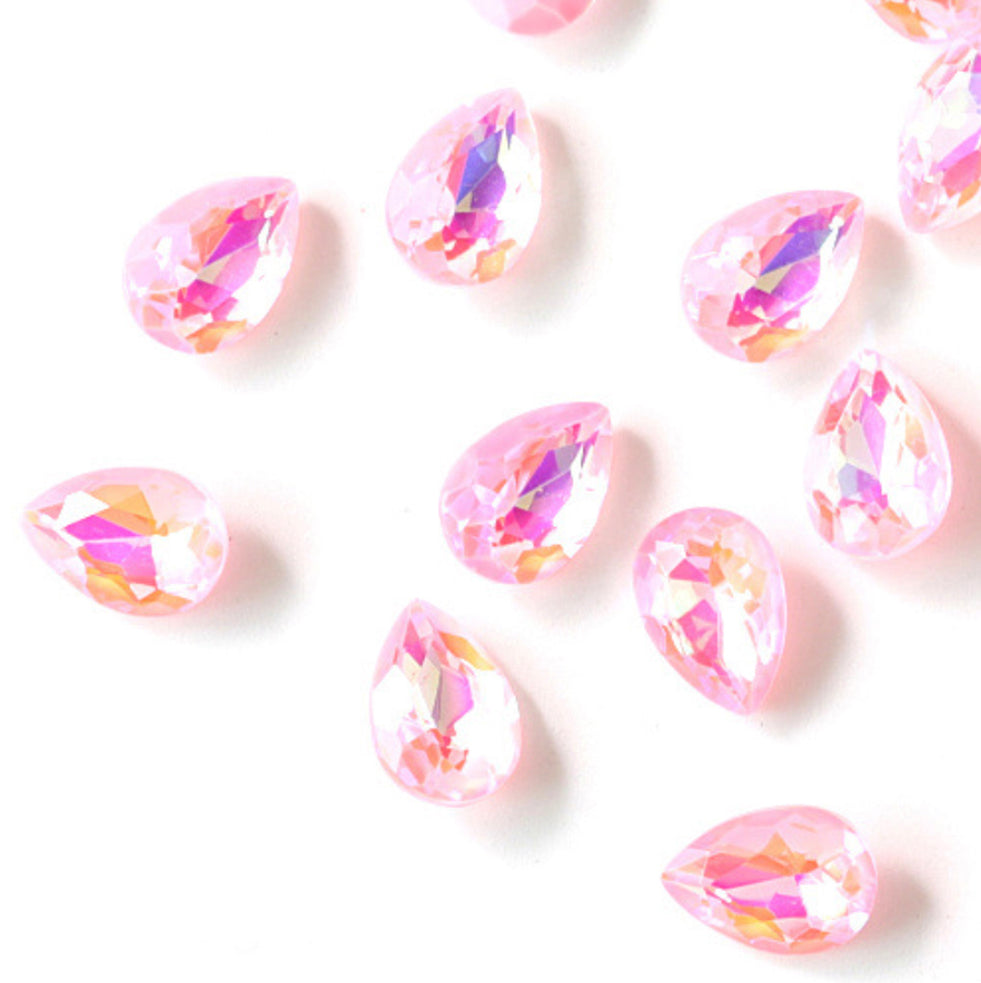 Pear Shape Fancy Stone Tip End Glass Rhinestones