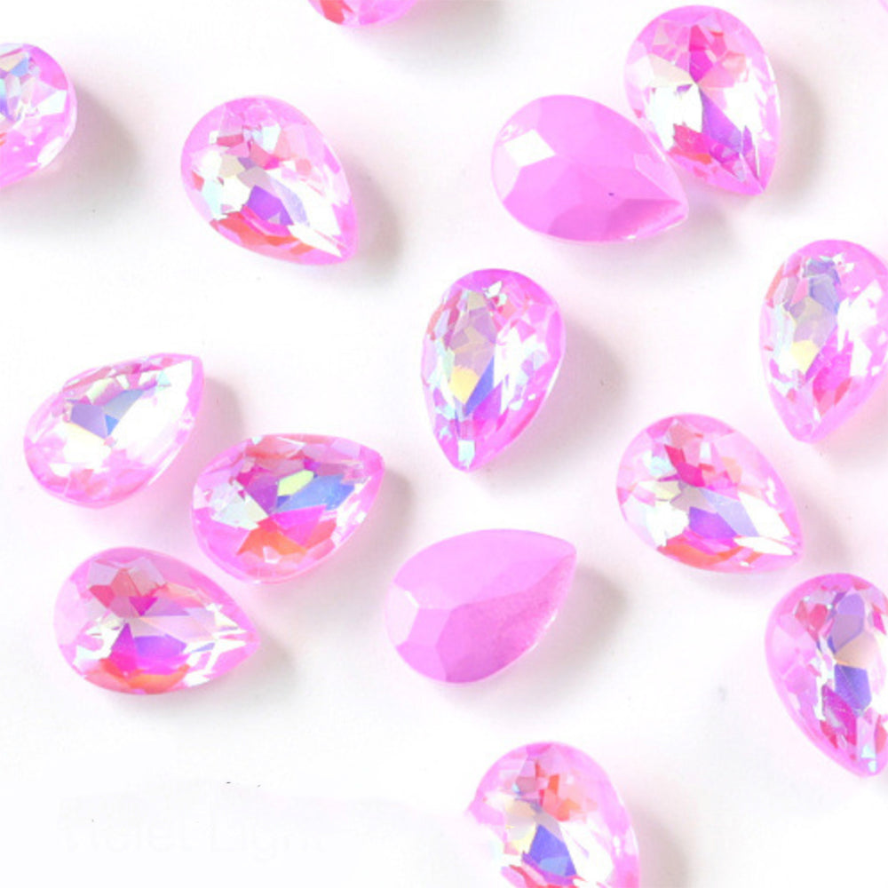 Pear Shape Fancy Stone Tip End Glass Rhinestones