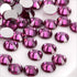 Fuchsia Round Flatback Glass Rhinestones