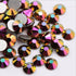 Golden Pink Round Flatback Glass Rhinestones