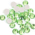 Peridot Green Round Flatback Glass Rhinestones