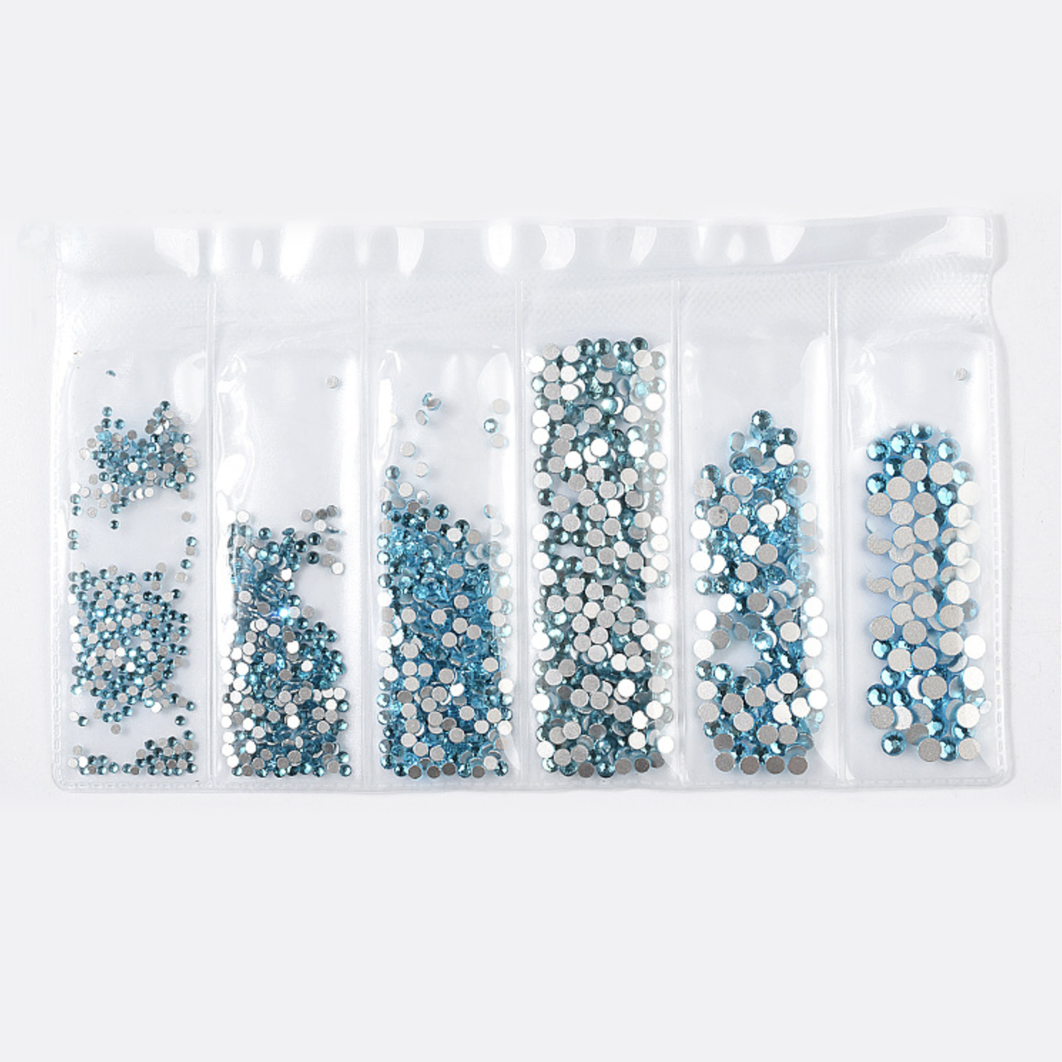 Mix sizes Round Flatback Glass Rhinestones Pack