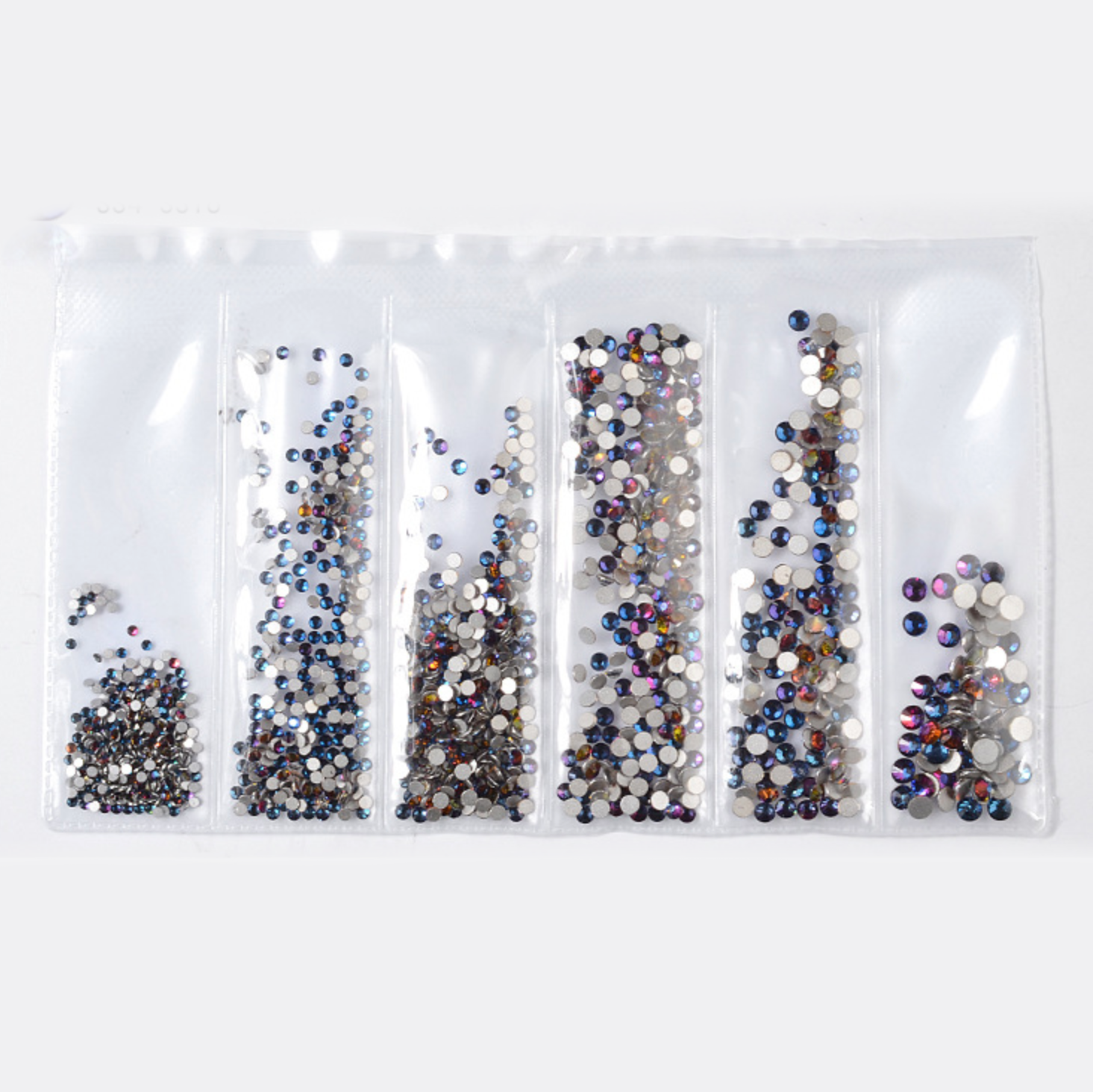 Mix sizes Round Flatback Glass Rhinestones Pack