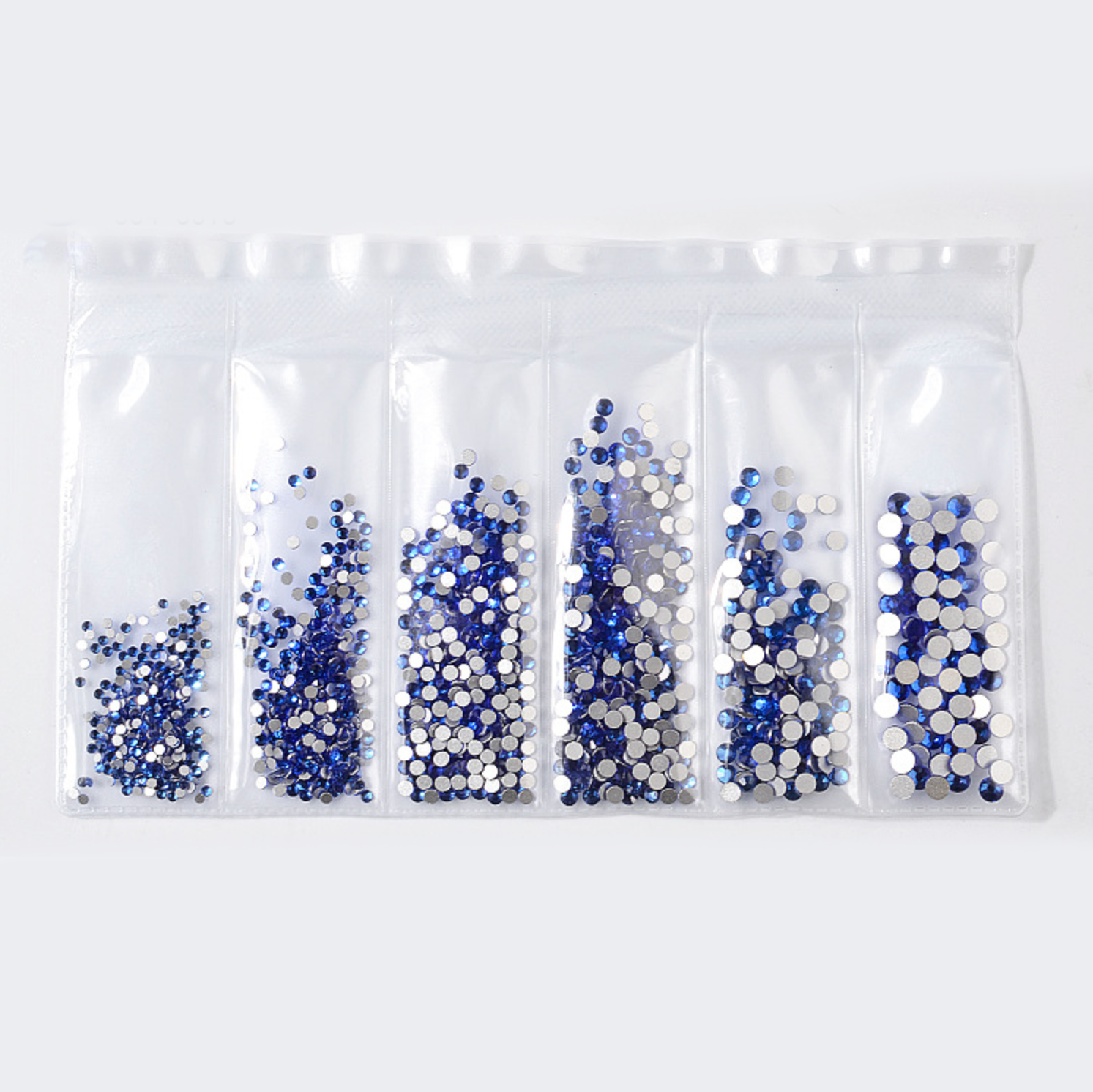 Mix sizes Round Flatback Glass Rhinestones Pack