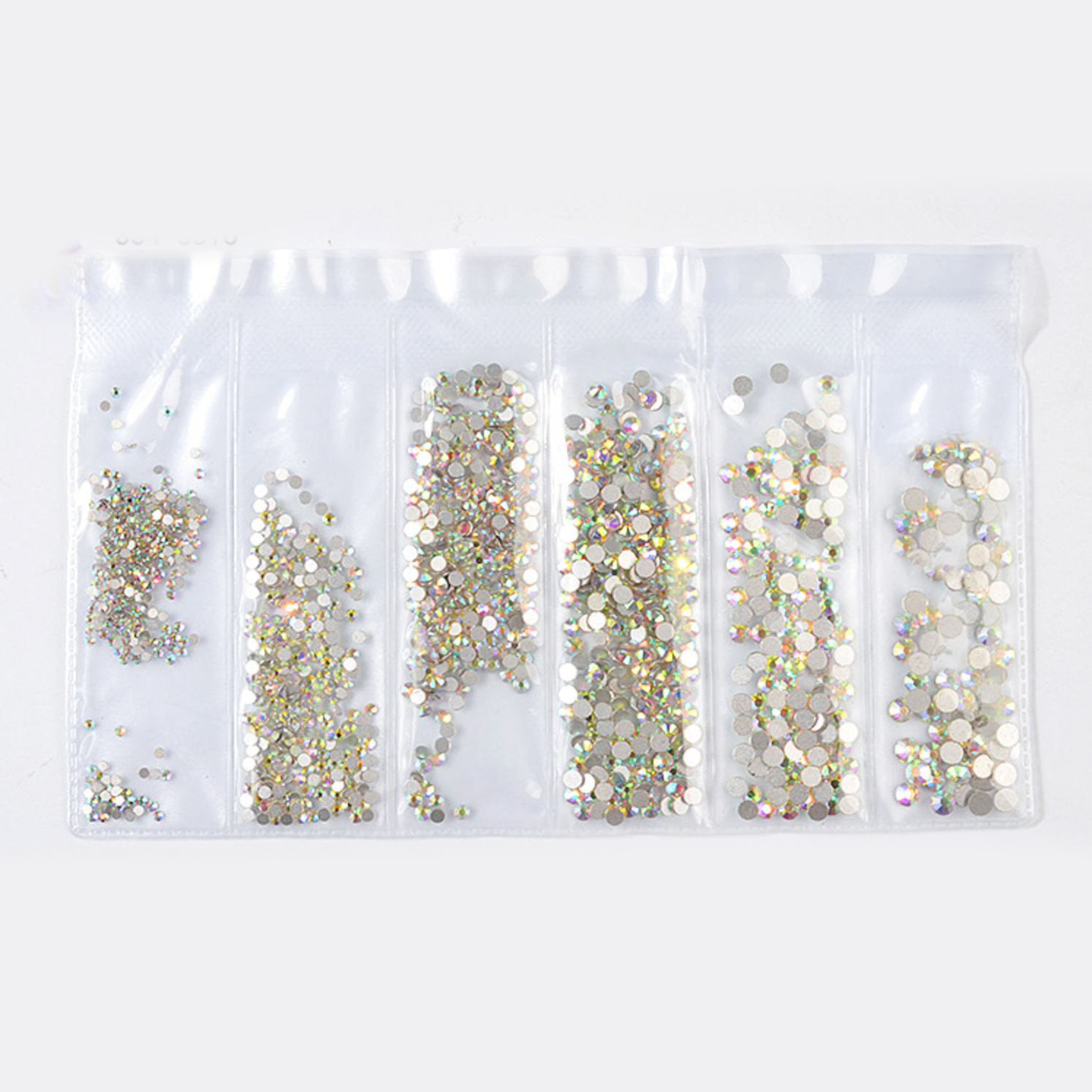 Mix sizes Round Flatback Glass Rhinestones Pack