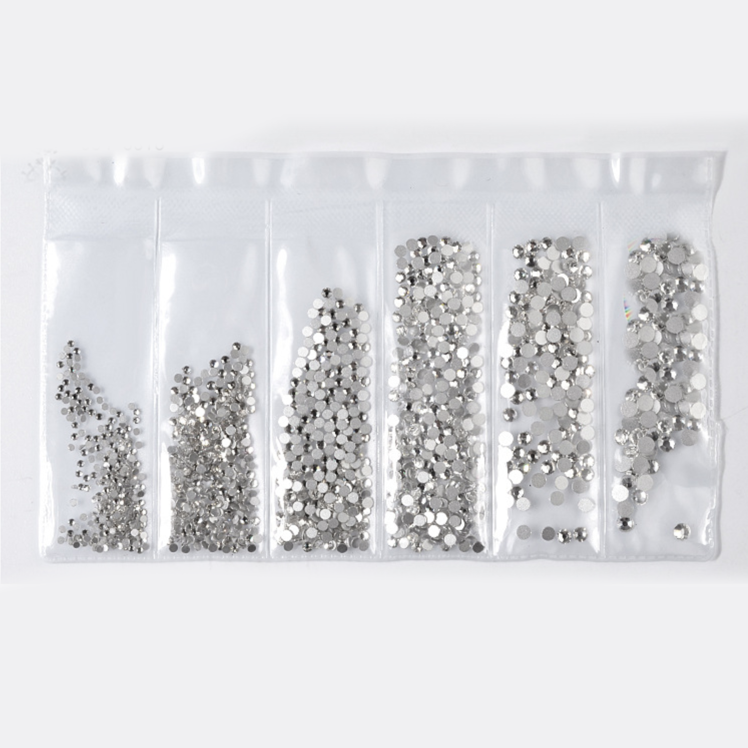 Mix sizes Round Flatback Glass Rhinestones Pack