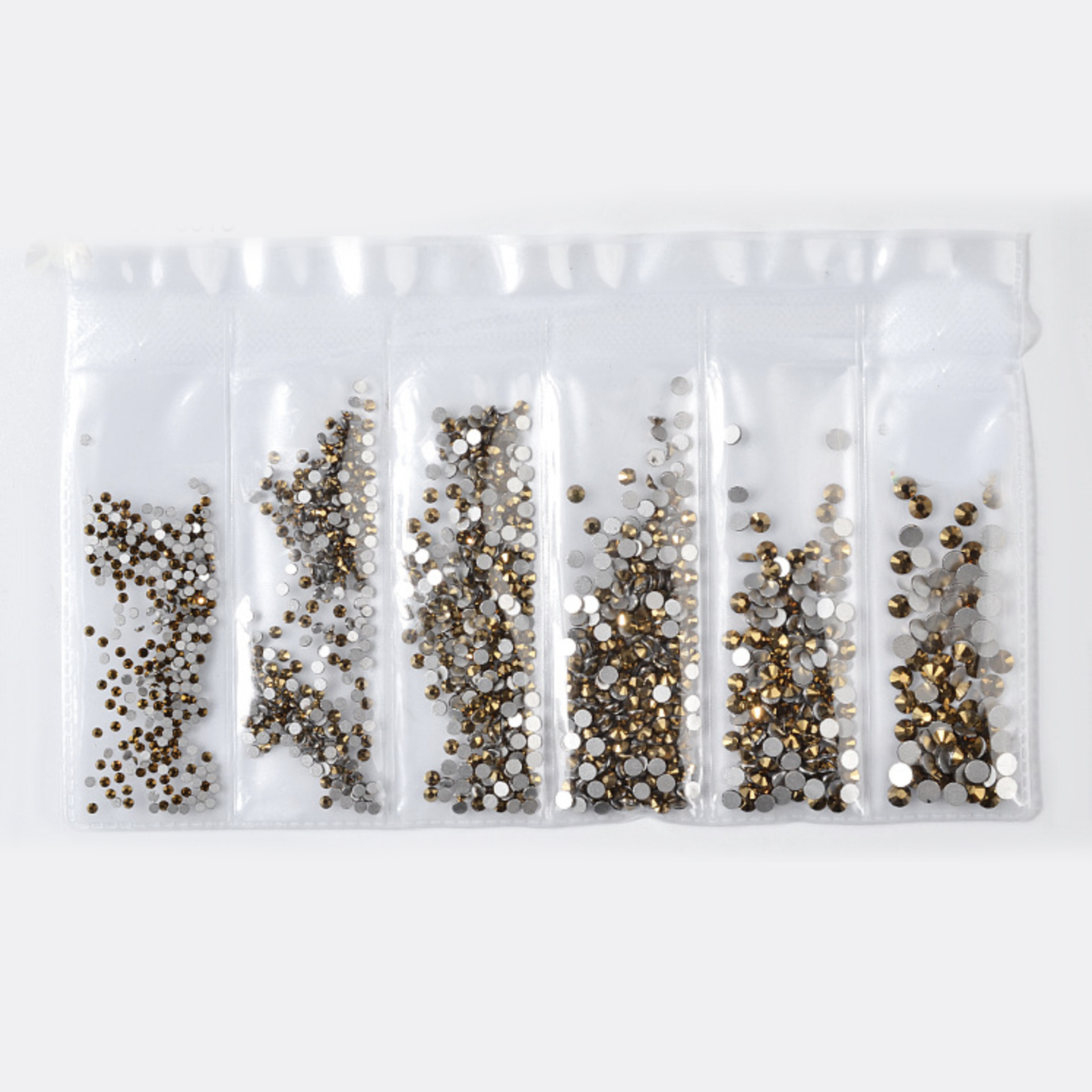 Mix sizes Round Flatback Glass Rhinestones Pack