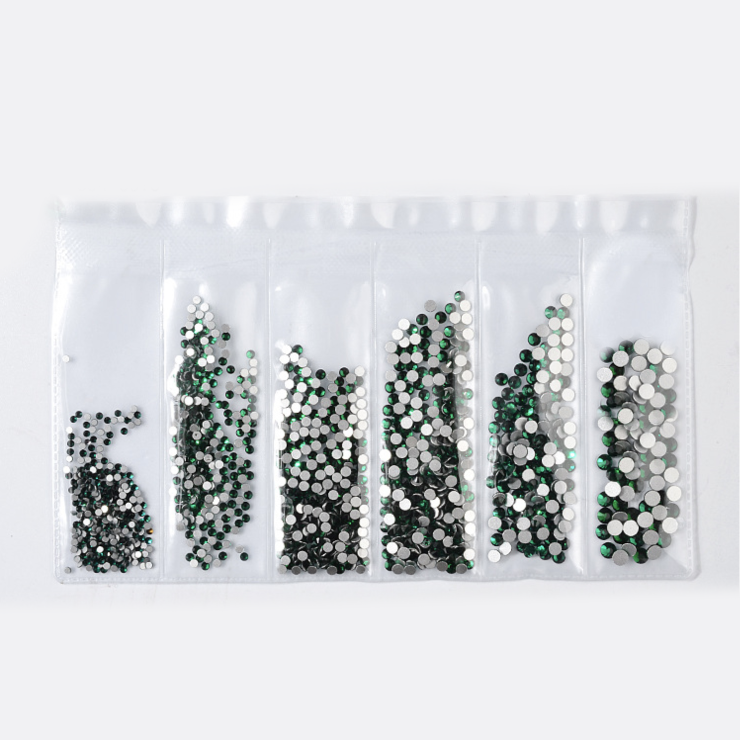 Mix sizes Round Flatback Glass Rhinestones Pack