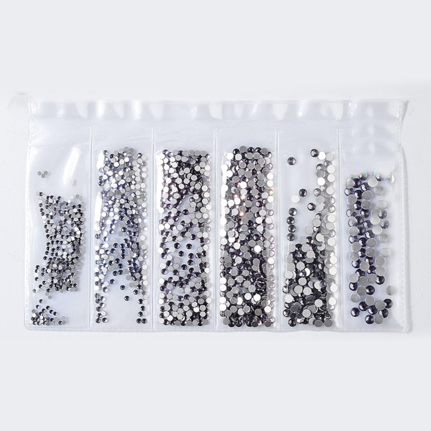 Mix sizes Round Flatback Glass Rhinestones Pack