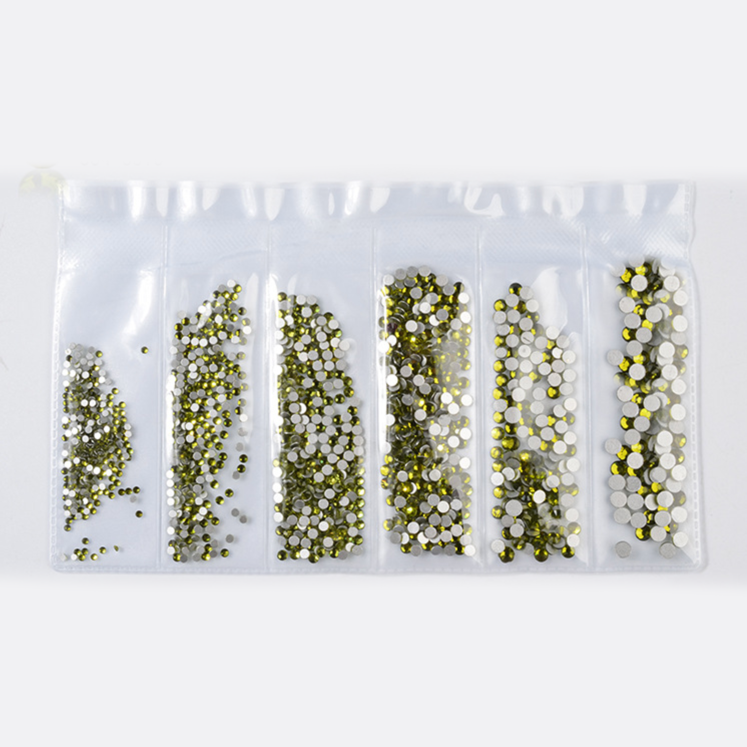 Mix sizes Round Flatback Glass Rhinestones Pack