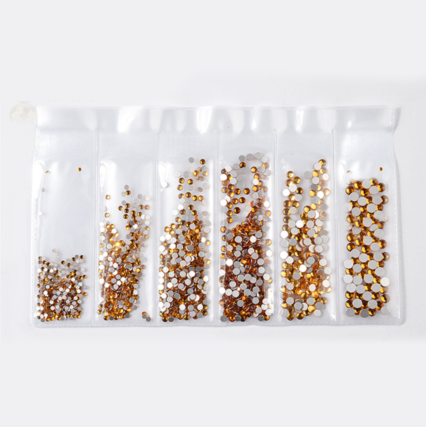 Mix sizes Round Flatback Glass Rhinestones Pack