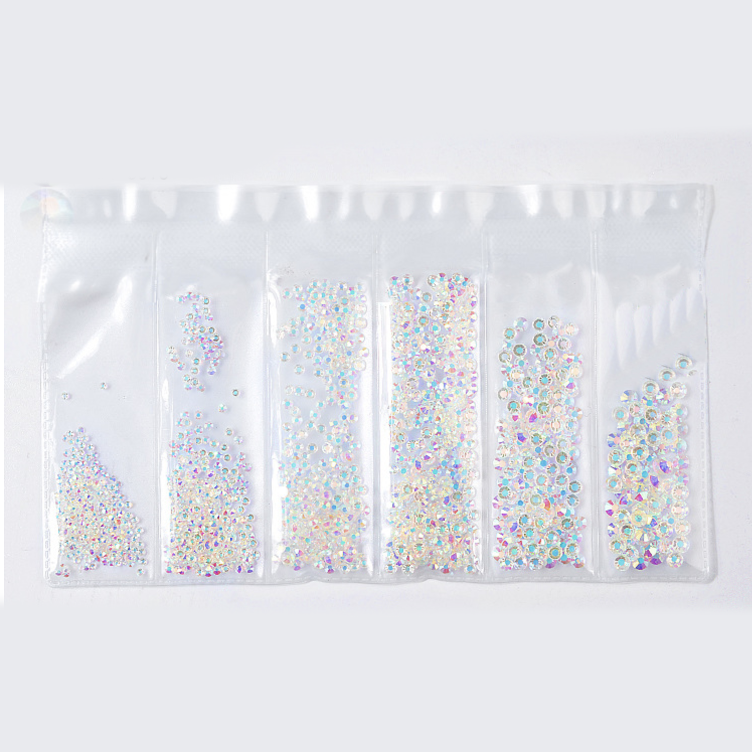 Mix sizes Round Flatback Glass Rhinestones Pack