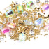 Metal Rivets with Variety of Pastel Colors Diamond Shaped Gemstones