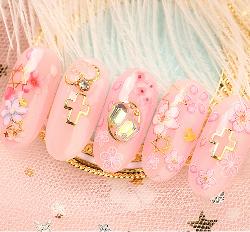 Metal Rivets with Variety of Pastel Colors Diamond Shaped Gemstones