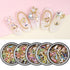 Metal Rivets with Variety of Pastel Colors Diamond Shaped Gemstones