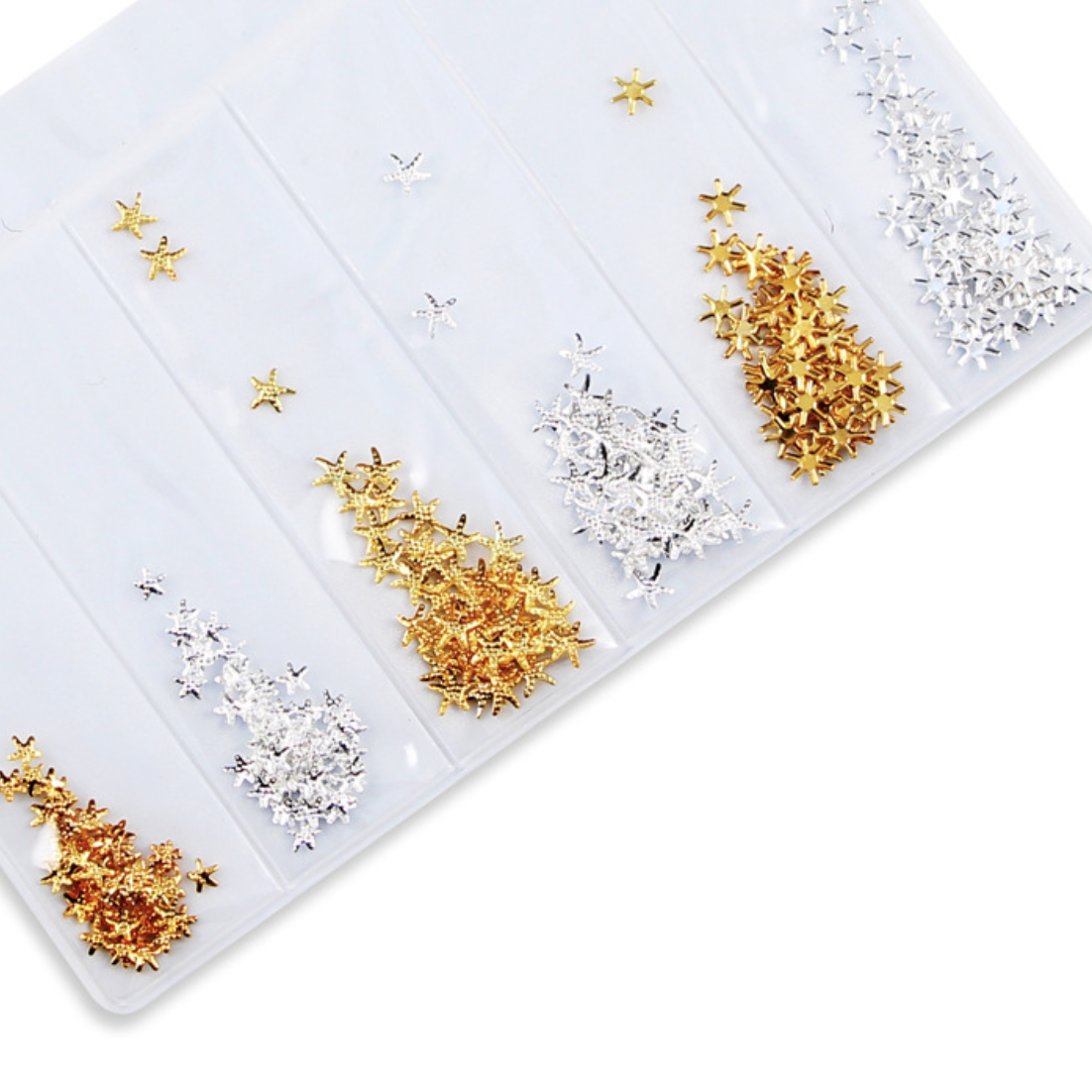 Nail Studs Art Decoration Variety Shapes Metal Rivets Gold Silver Set