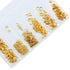 Nail Studs Art Decoration Variety Shapes Metal Rivets Gold Silver Set