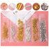 Nail Art Decoration Variety Shapes Metal Rivets Gold Silver Set