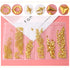 Nail Art Decoration Variety Shapes Metal Rivets Gold Silver Set