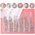 Nail Art Decoration Variety Shapes Metal Rivets Gold Silver Set
