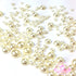 3mm to 6mm Mix Sizes Cream Round Faux Pearl Rhinestones Flat Back