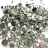 Crystal 2mm to 6mm Mix Sizes Resin Round Rhinestones Flat Back