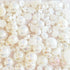 2mm to 10mm Mix Sizes Cream Shiny Round Faux Pearl Rhinestones Flat Back