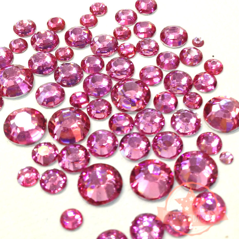 Red AB Round Flatback Non Hot Fix Resin Rhinestones 2mm To 6mm Ideal For  Crafts, Pink Fabric, Wedding Dresses And Appliques From Fuyu8, $2.57