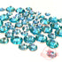 2mm to 6mm Mix Sizes Resin Aquamarine Blue Round Rhinestones Flat Back
