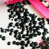 2mm to 6mm Mix Sizes Resin Jet Black Round Rhinestones Flat Back