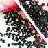 2mm to 6mm Mix Sizes Resin Jet Black Round Rhinestones Flat Back