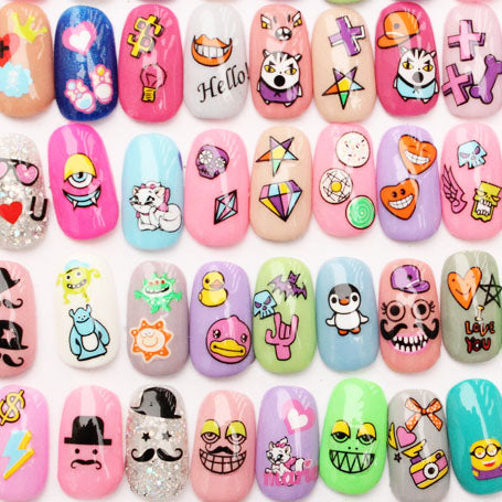 Love Cross Heart Nail Art Self Adhesive Stickers