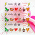 Love Cross Heart Nail Art Self Adhesive Stickers