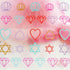 Cross Shell Heart Nail Art Self Adhesive Stickers