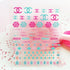 Designer Logo CC Nail Art Self Adhesive Stickers