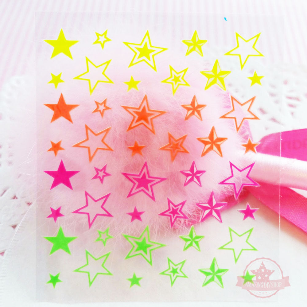 Neon Colors Nail Art Self Adhesive Stickers