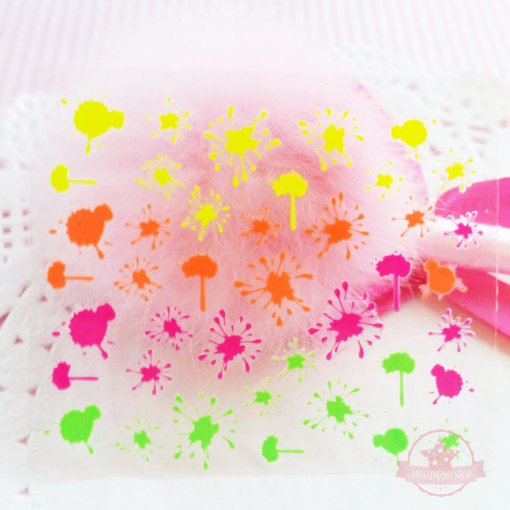 Neon Colors Nail Art Self Adhesive Stickers