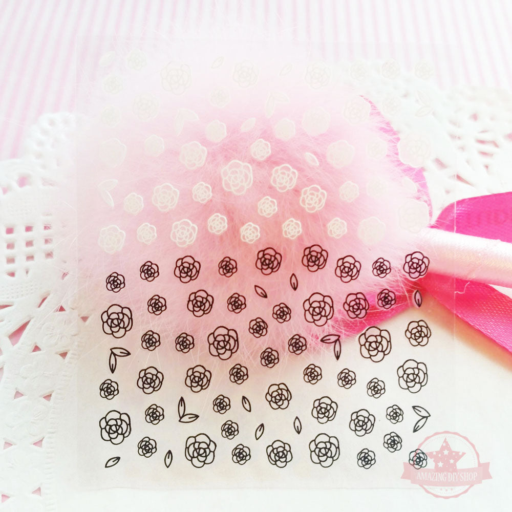 Black & White Nail Art Self Adhesive Stickers