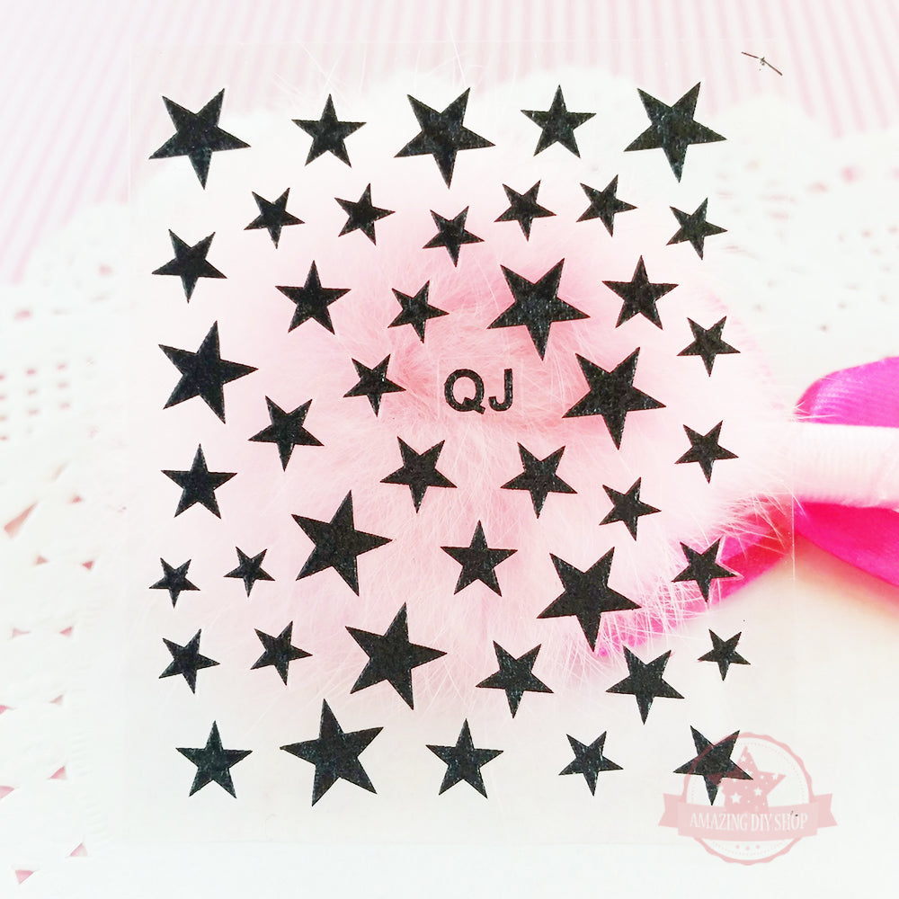 Glitter Stars Nail Art Self Adhesive Stickers
