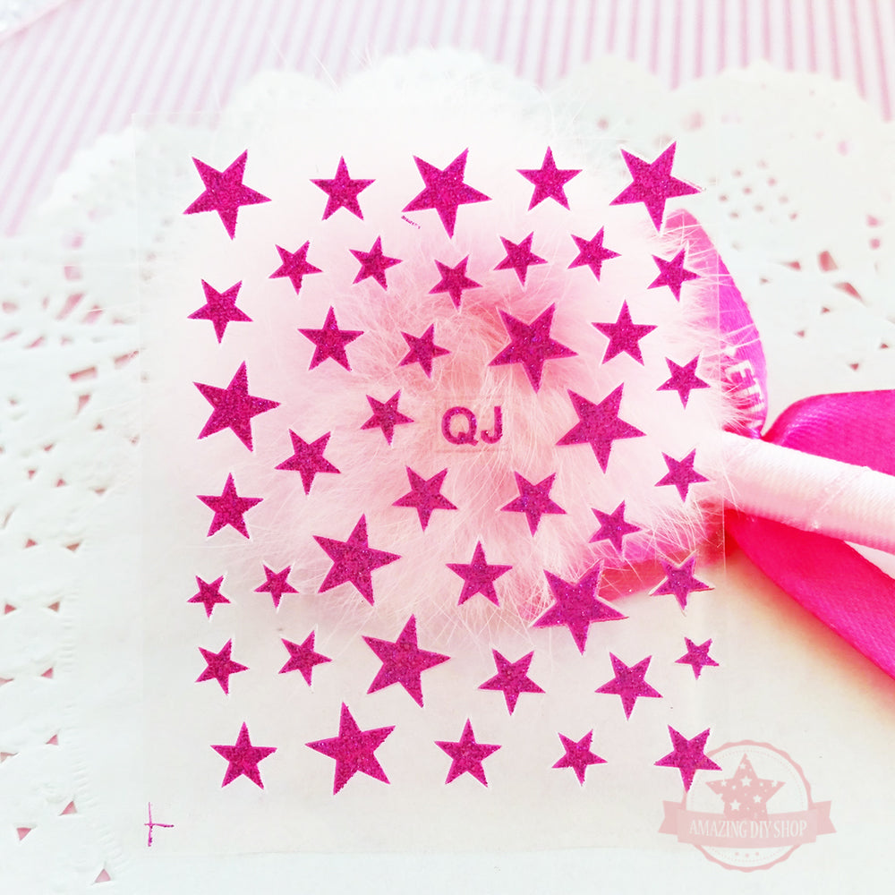 Glitter Stars Nail Art Self Adhesive Stickers