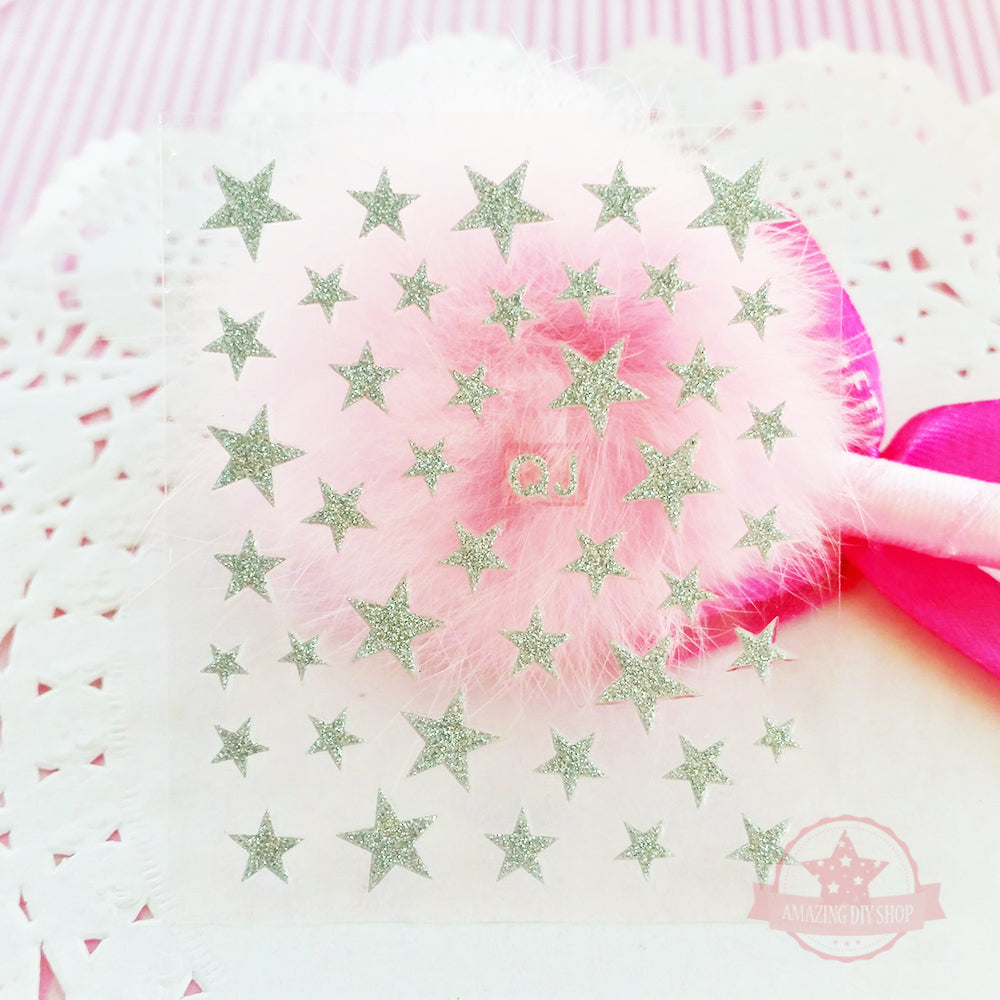 Glitter Stars Nail Art Self Adhesive Stickers