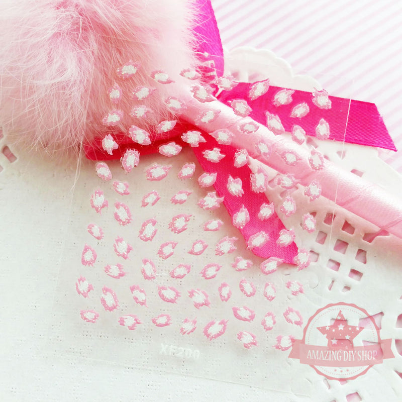 Light Pink Leopard Nail Art Self Adhesive Stickers