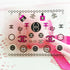 Pink & Black Logo Nail Art Self Adhesive Stickers