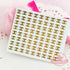 Metal Gold Logo Nail Art Self Adhesive Stickers