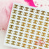 Metal Gold Logo Nail Art Self Adhesive Stickers