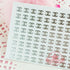 Metal Silver Logo Nail Art Self Adhesive Stickers
