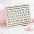 Metal Gold Logo Lace Nail Art Self Adhesive Stickers