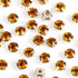 Sew-On Cut Round Glass Rhinestones with Silver Settings