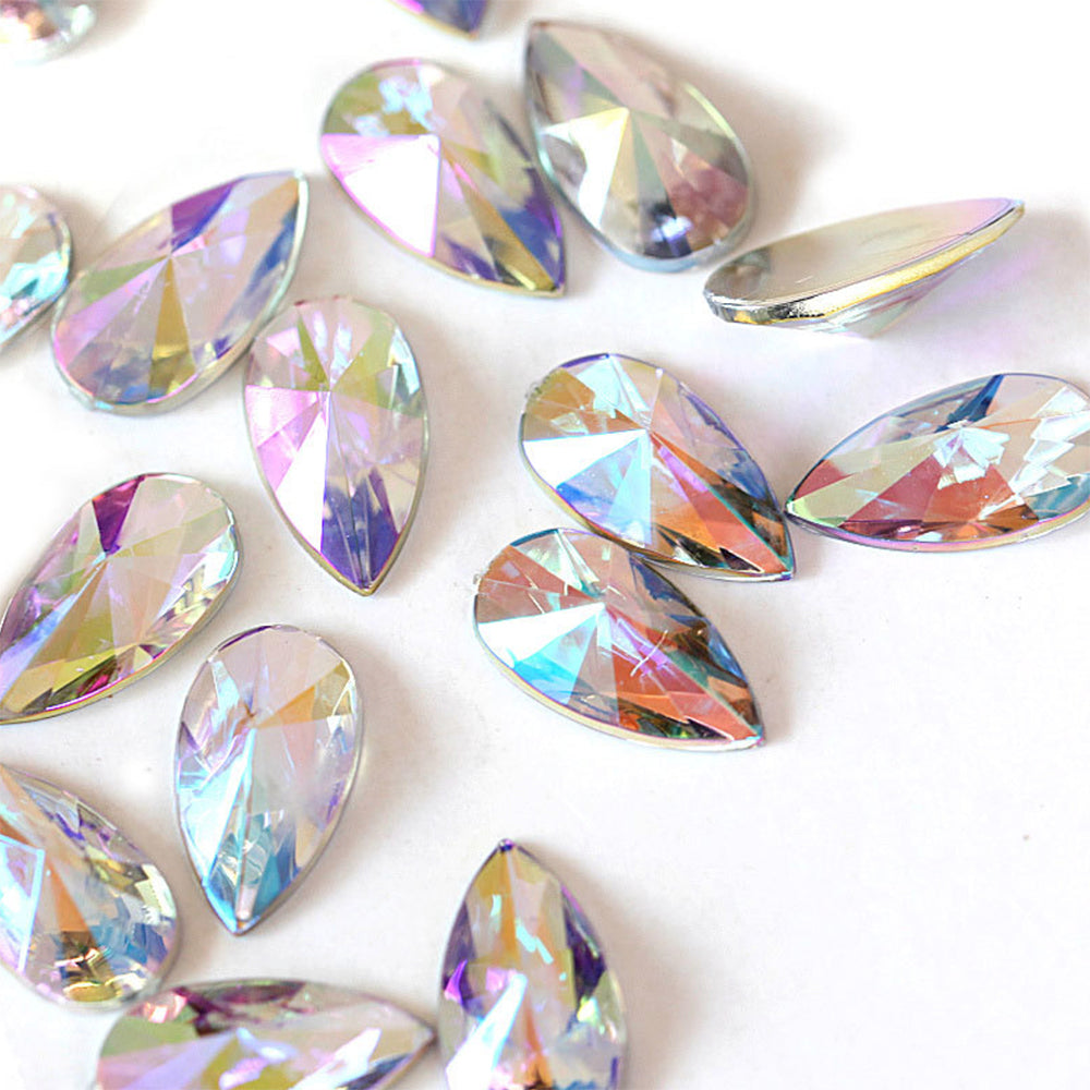Teardrop 8mmx13mm Acrylic Rhinestone Flat back