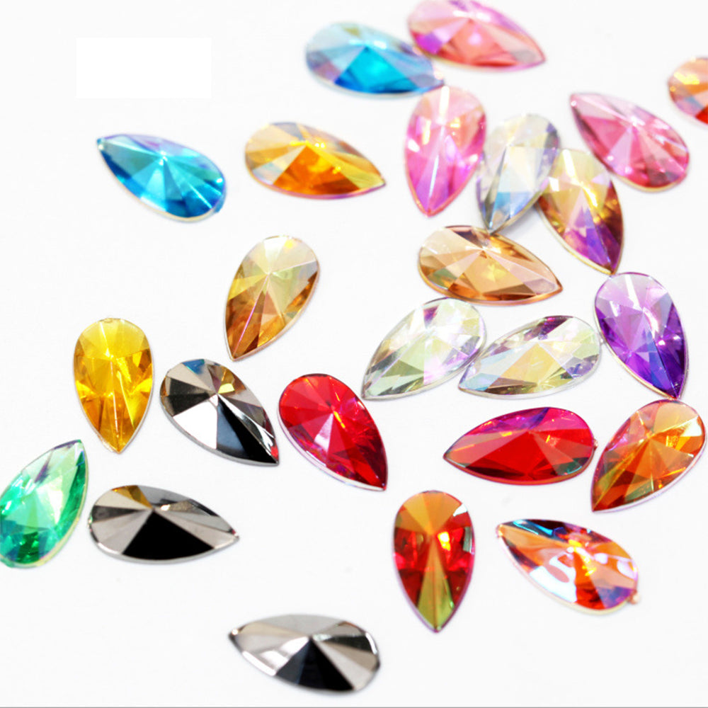 Teardrop 8mmx13mm Acrylic Rhinestone Flat back